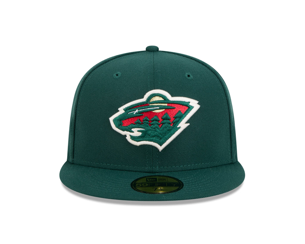 Minnesota Wild NHL New Era Men Forest Green 59Fifty Core Fitted Hat product image 4, provided for visual reference and