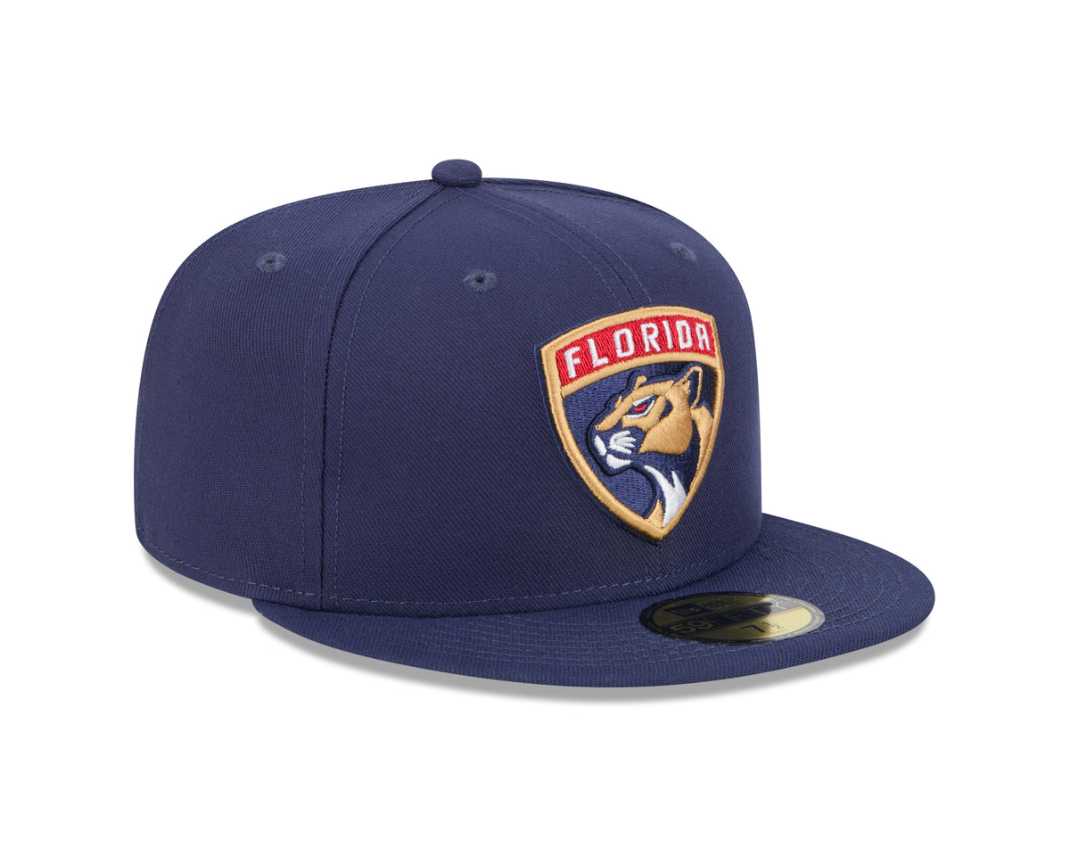 Florida Panthers NHL New Era Men Navy 59Fifty Core Fitted Hat product image 7, provided for visual reference and product