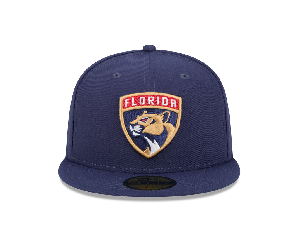 Florida Panthers NHL New Era Men Navy 59Fifty Core Fitted Hat product image 4, provided for visual reference and product