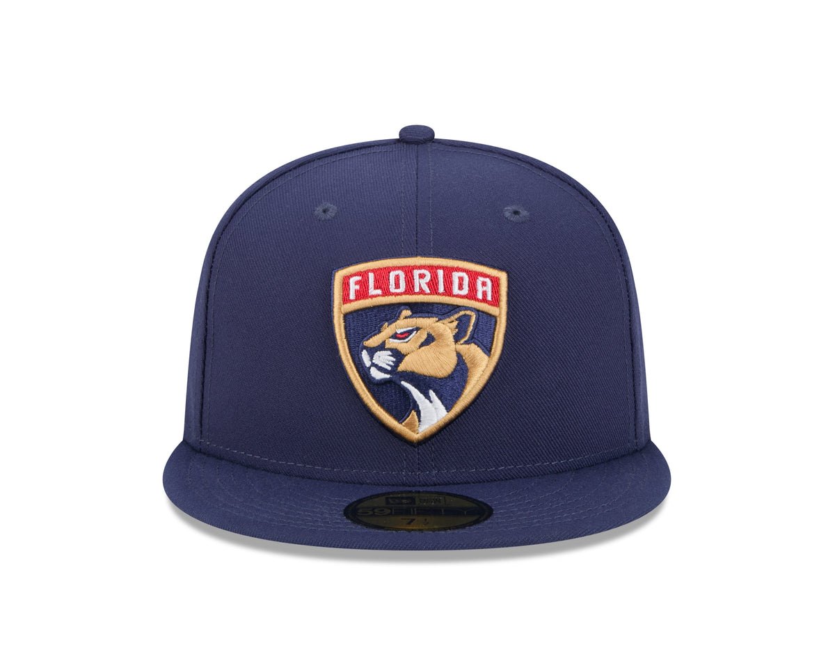 Florida Panthers NHL New Era Men Navy 59Fifty Core Fitted Hat product image 4, provided for visual reference and product