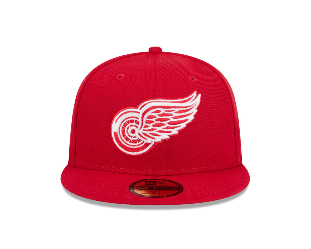 Detroit Red Wings NHL New Era Men Red 59Fifty Core Fitted Hat product image 5, provided for visual reference and product