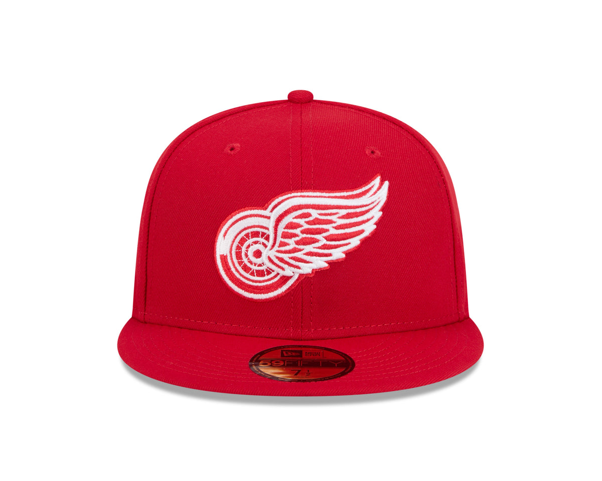Detroit Red Wings NHL New Era Men Red 59Fifty Core Fitted Hat product image 5, provided for visual reference and product
