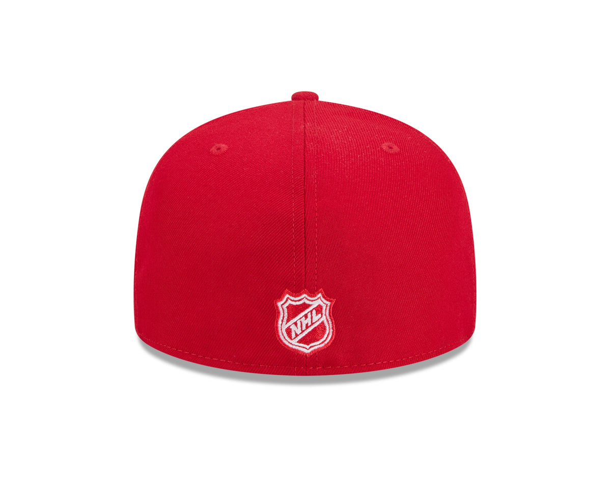 Detroit Red Wings NHL New Era Men Red 59Fifty Core Fitted Hat product image 2, provided for visual reference and product