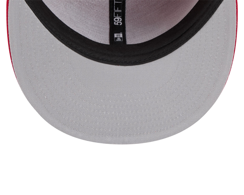 Detroit Red Wings NHL New Era Men Red 59Fifty Core Fitted Hat product image 7, provided for visual reference and product