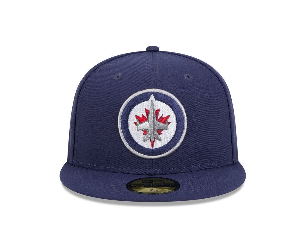 Winnipeg Jets NHL New Era Men Navy 59Fifty Core Fitted Hat product image 5, provided for visual reference and product detail