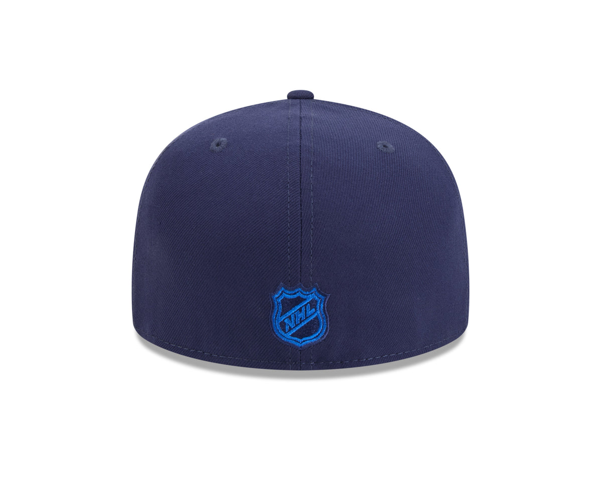 Winnipeg Jets NHL New Era Men Navy 59Fifty Core Fitted Hat product image 2, provided for visual reference and product detail