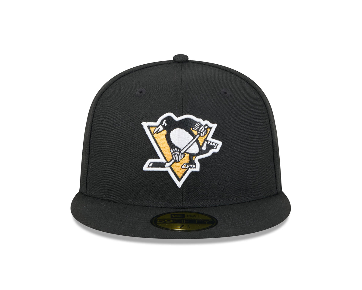 Pittsburgh Penguins NHL New Era Men Black 59Fifty Core Fitted Hat product image 7, provided for visual reference and product