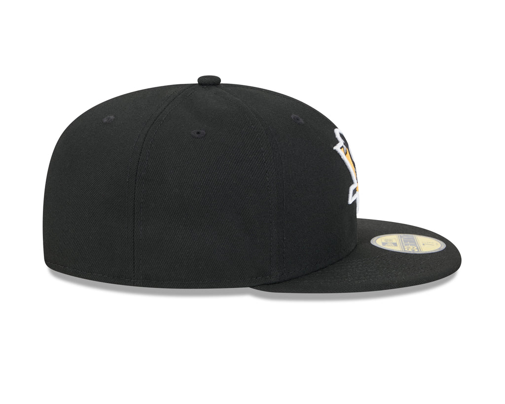 Pittsburgh Penguins NHL New Era Men Black 59Fifty Core Fitted Hat product image 4, provided for visual reference and product