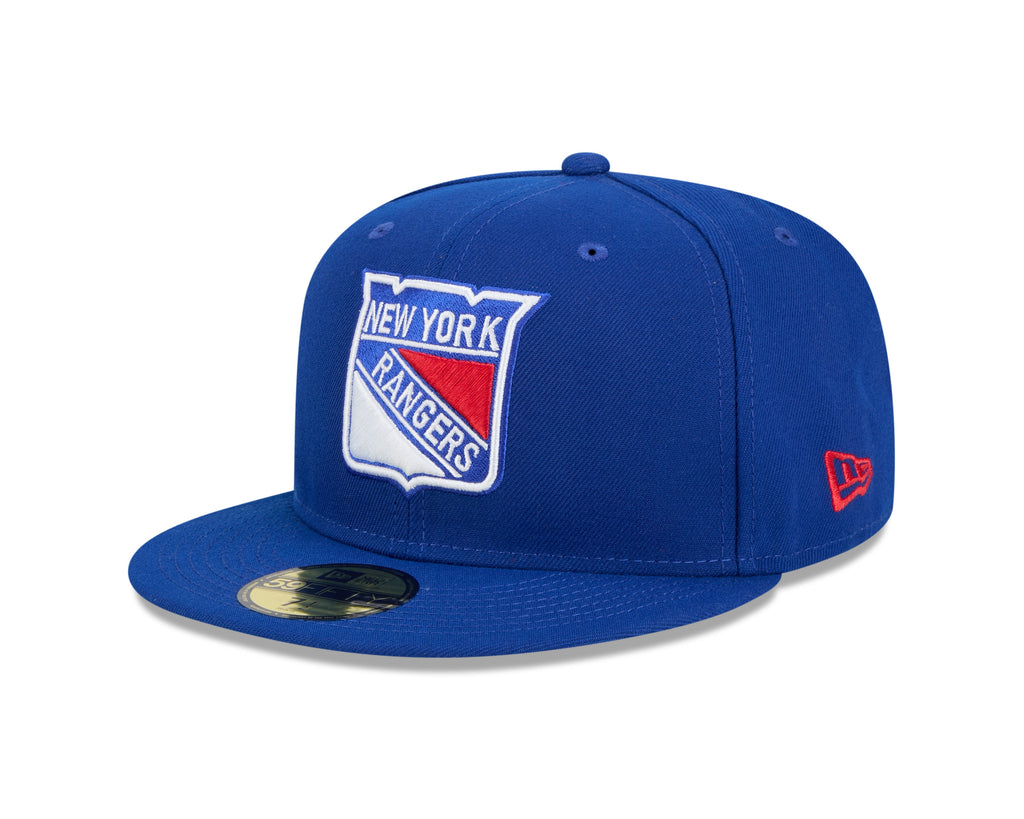 New York Rangers NHL New Era Men Royal 59Fifty Core Fitted Hat product image 1, provided for visual reference and product