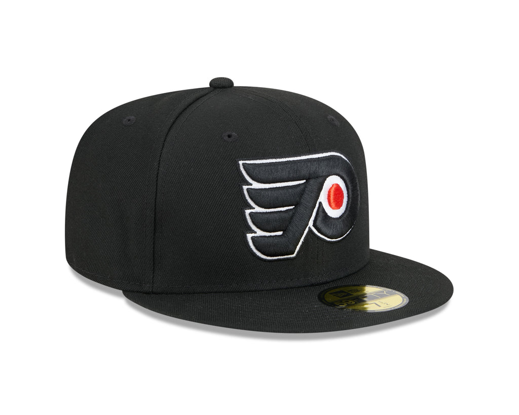 Philadelphia Flyers NHL New Era Men Black 59Fifty Core Fitted Hat product image 6, provided for visual reference and product