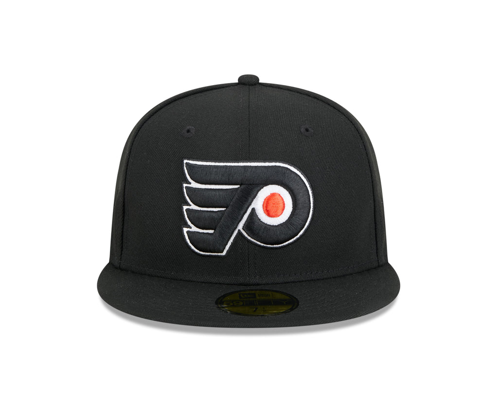 Philadelphia Flyers NHL New Era Men Black 59Fifty Core Fitted Hat product image 7, provided for visual reference and product