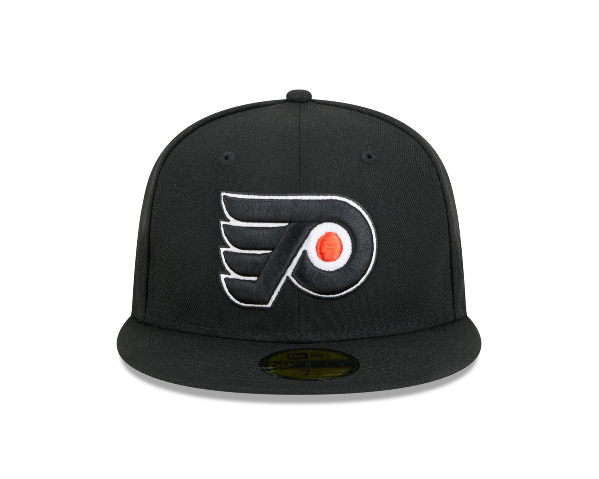 Philadelphia Flyers NHL New Era Men Black 59Fifty Core Fitted Hat product image 7, provided for visual reference and product