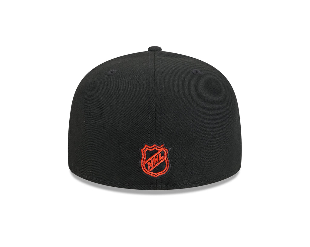 Philadelphia Flyers NHL New Era Men Black 59Fifty Core Fitted Hat product image 2, provided for visual reference and product