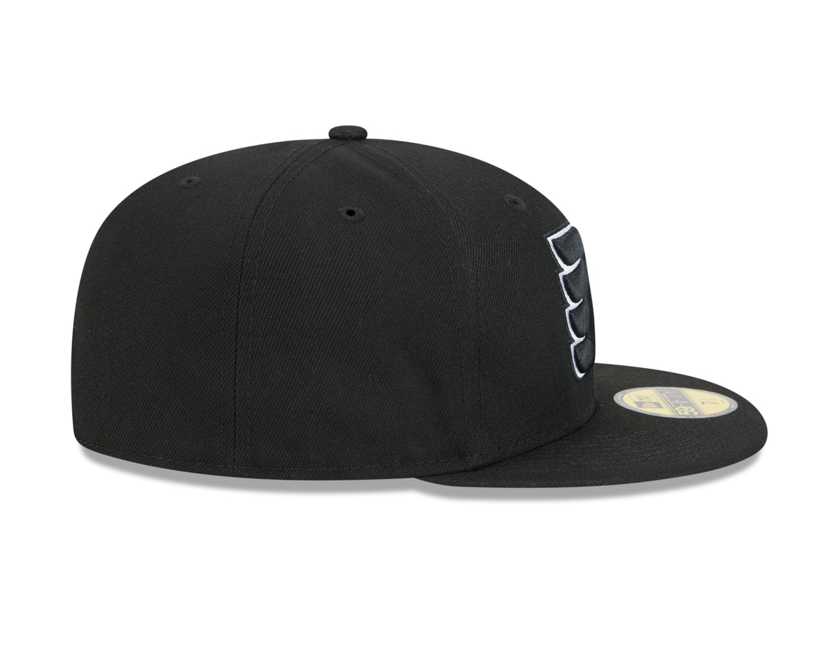 Philadelphia Flyers NHL New Era Men Black 59Fifty Core Fitted Hat product image 4, provided for visual reference and product