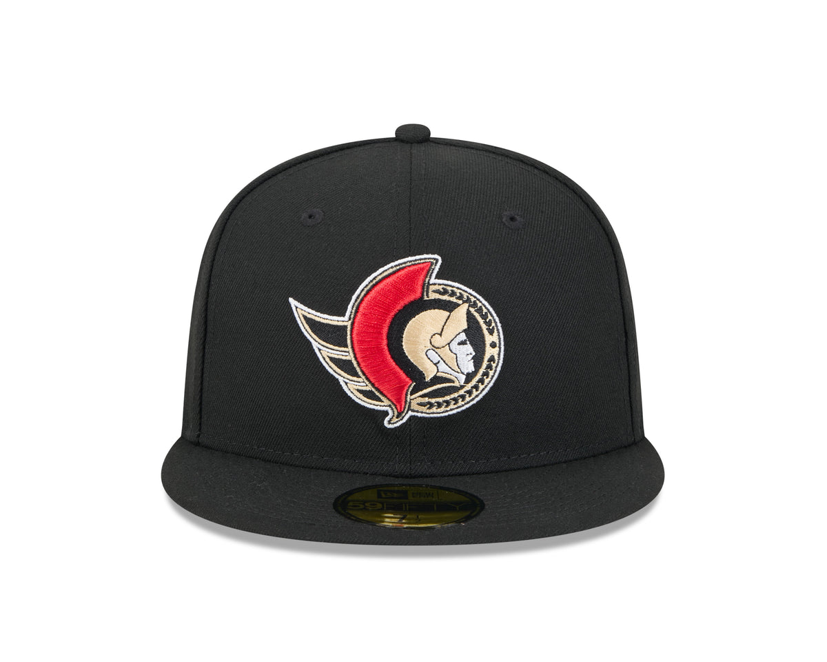 Ottawa Senators NHL New Era Men Black 59Fifty Core Fitted Hat product image 7, provided for visual reference and product