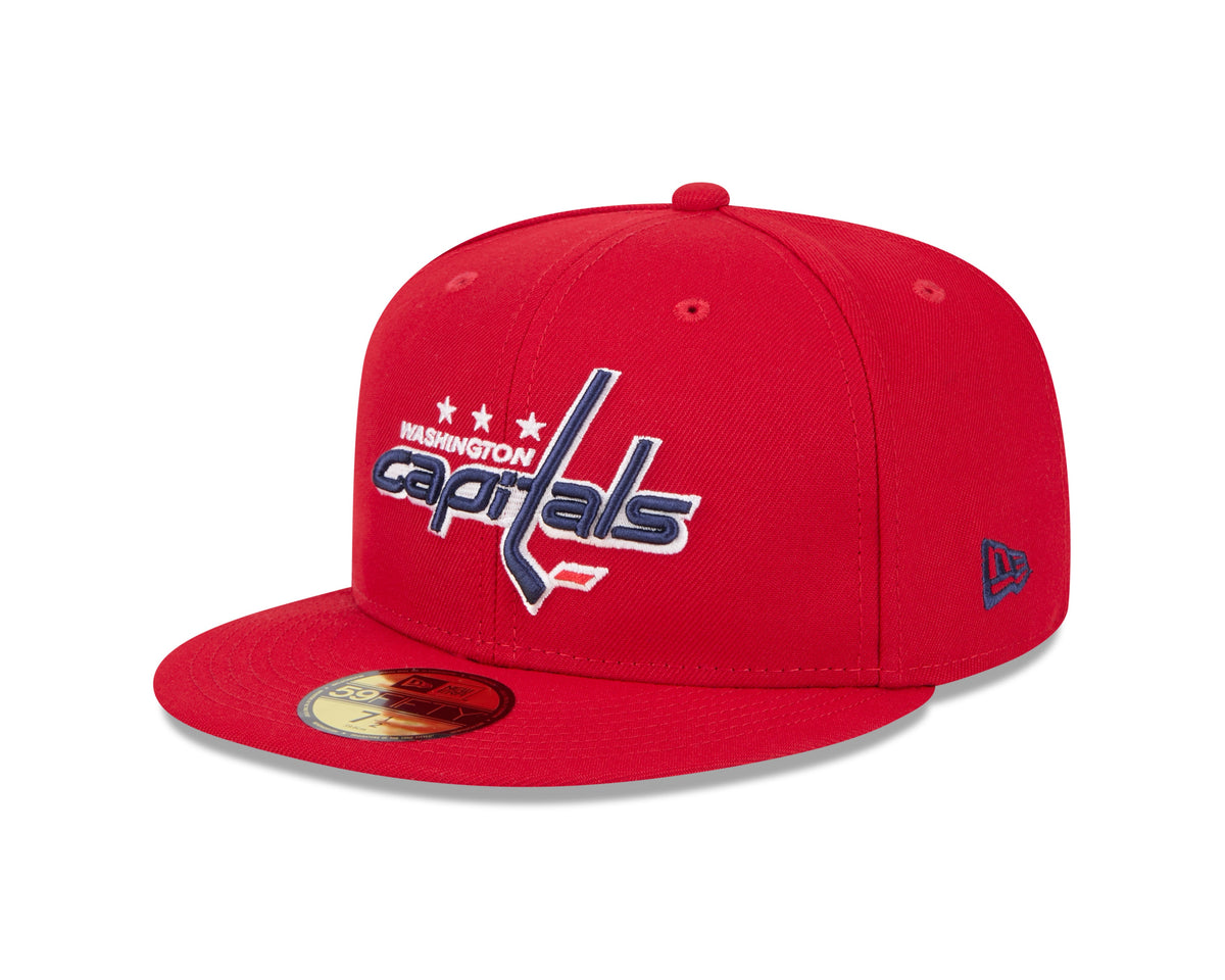 Washington Capitals NHL New Era Men Red 59Fifty Core Fitted Hat product image 1, provided for visual reference and product
