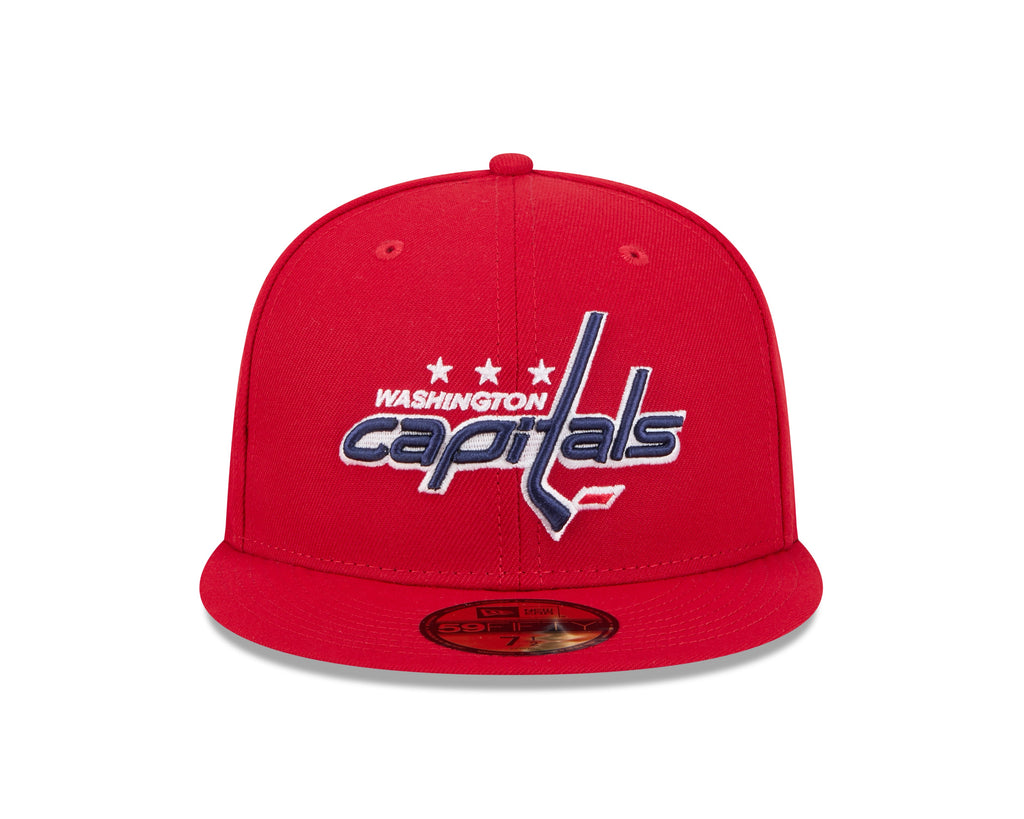 Washington Capitals NHL New Era Men Red 59Fifty Core Fitted Hat product image 3, provided for visual reference and product