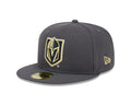 Vegas Golden Knights NHL New Era Men Grey 59Fifty Core Fitted Hat product image 1, provided for visual reference and product