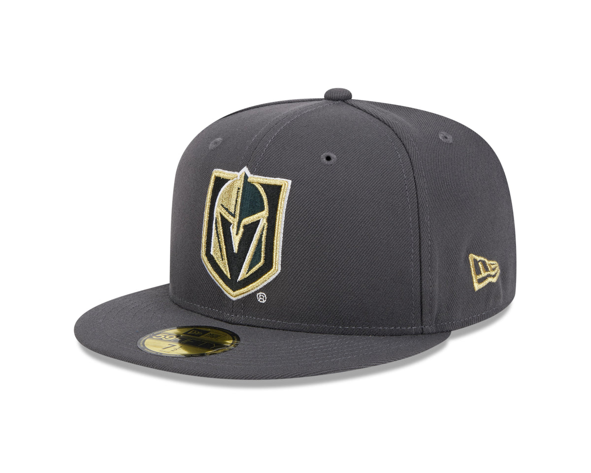 Vegas Golden Knights NHL New Era Men Grey 59Fifty Core Fitted Hat product image 1, provided for visual reference and product