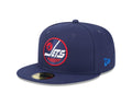 Winnipeg Jets NHL New Era Men Navy 59Fifty Alternate Core Fitted Hat product image 1, provided for visual reference and