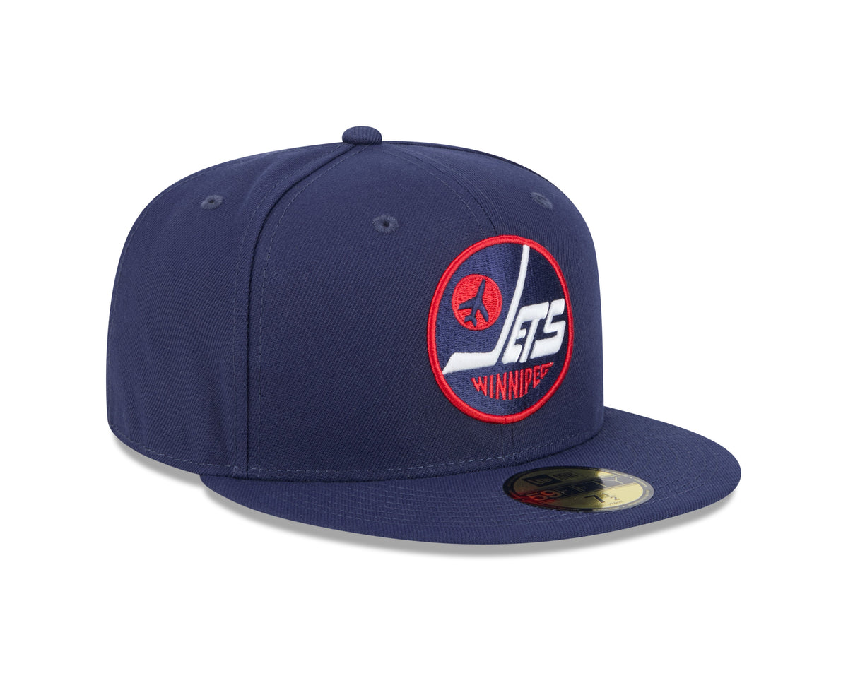 Winnipeg Jets NHL New Era Men Navy 59Fifty Alternate Core Fitted Hat product image 5, provided for visual reference and