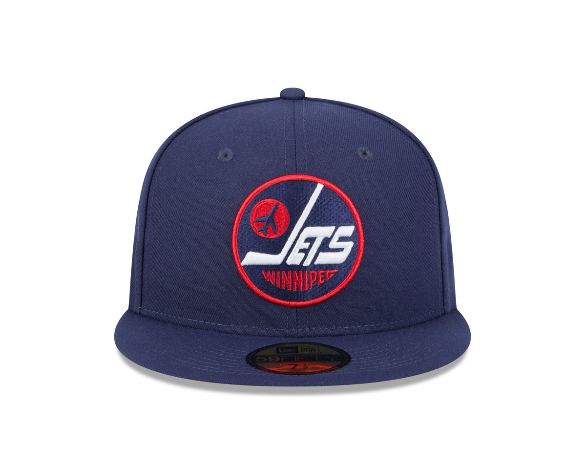 Winnipeg Jets NHL New Era Men Navy 59Fifty Alternate Core Fitted Hat product image 6, provided for visual reference and