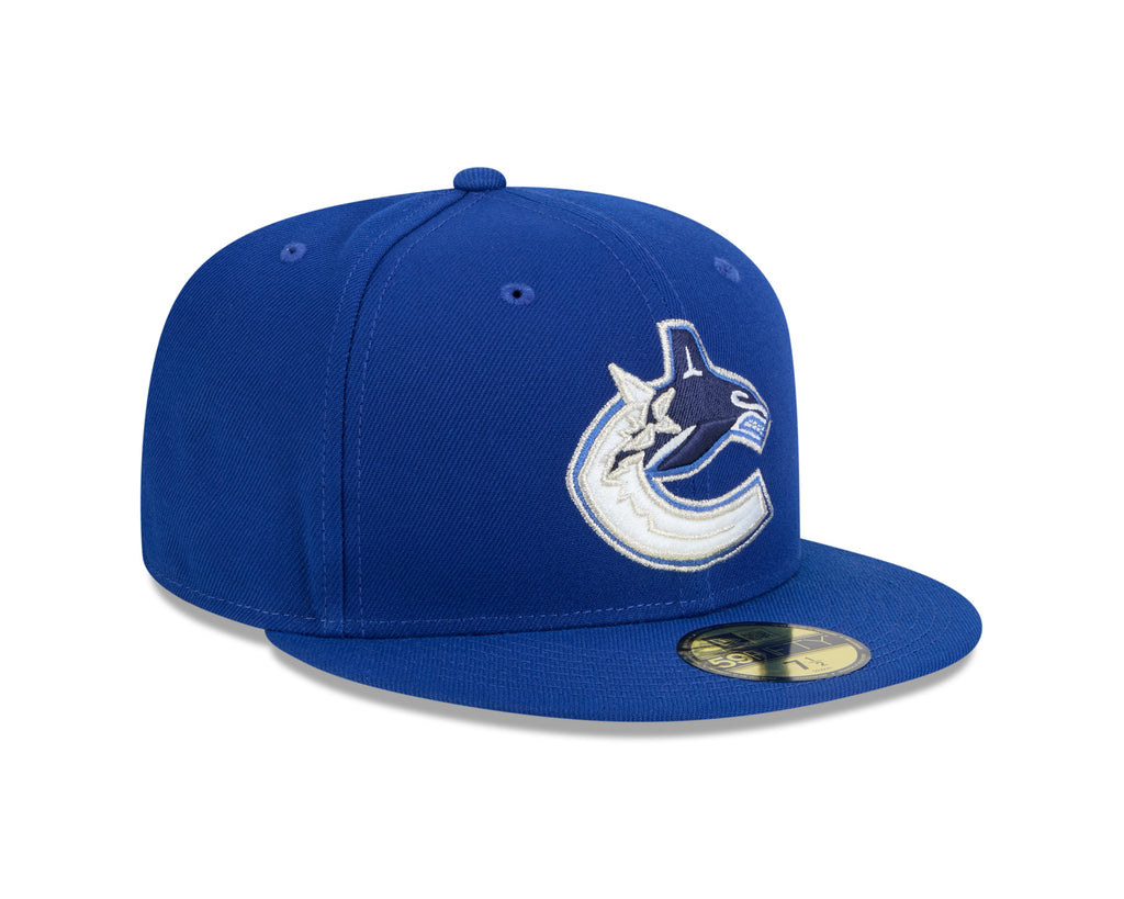 Vancouver Canucks NHL New Era Men Royal 59Fifty Core Fitted Hat product image 5, provided for visual reference and product