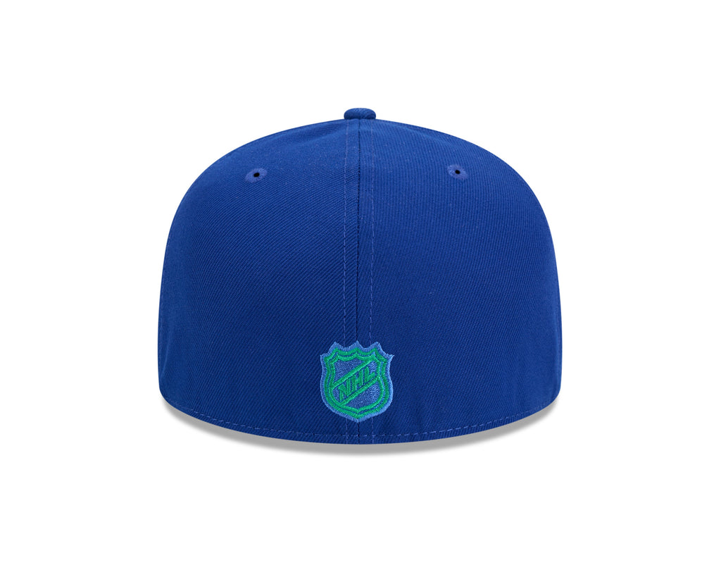 Vancouver Canucks NHL New Era Men Royal 59Fifty Core Fitted Hat product image 2, provided for visual reference and product