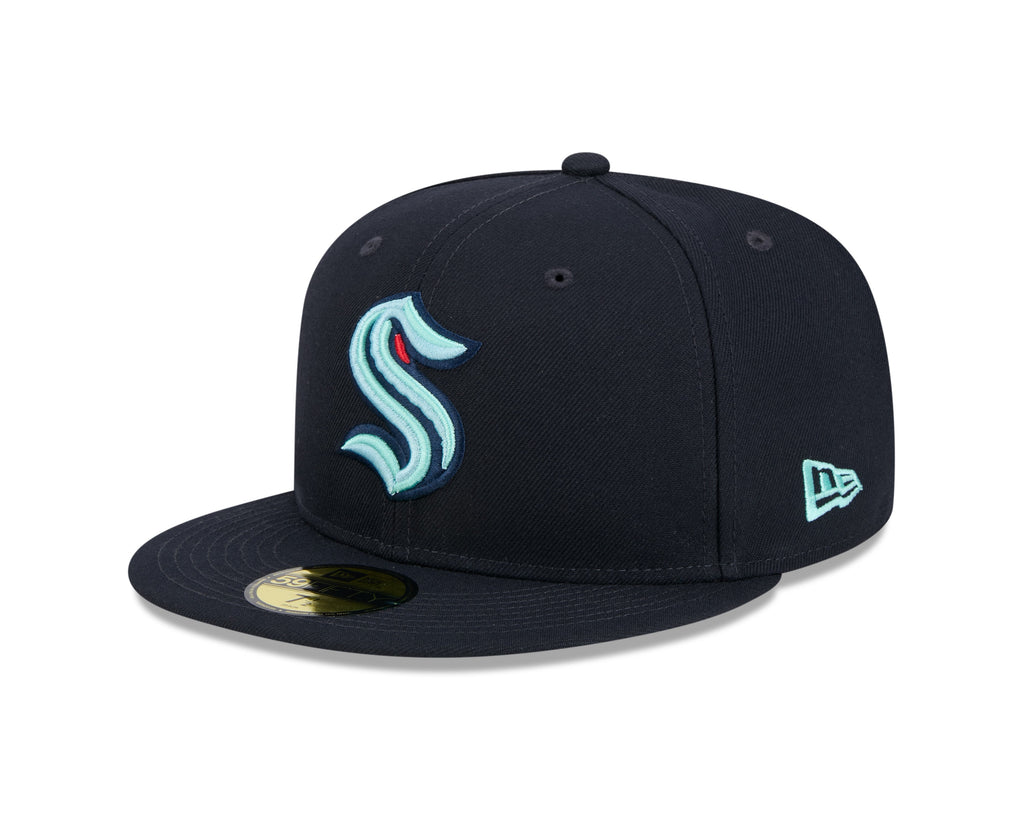 Seattle Kraken NHL New Era Men Blue 59Fifty Core Fitted Hat product image 1, provided for visual reference and product