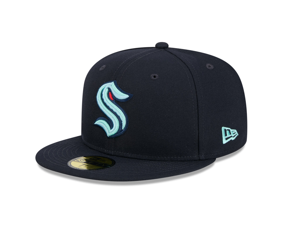 Seattle Kraken NHL New Era Men Blue 59Fifty Core Fitted Hat product image 1, provided for visual reference and product