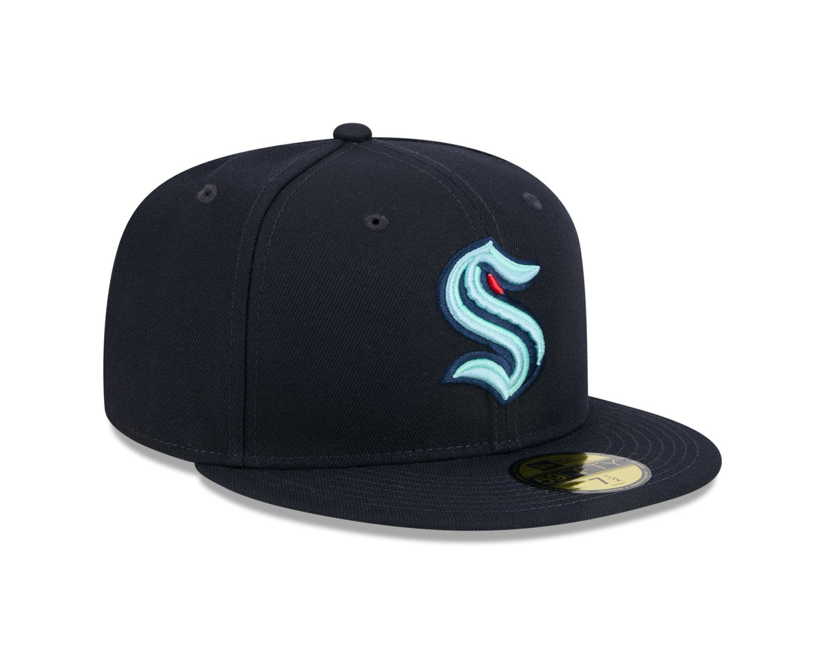 Seattle Kraken NHL New Era Men Blue 59Fifty Core Fitted Hat product image 6, provided for visual reference and product