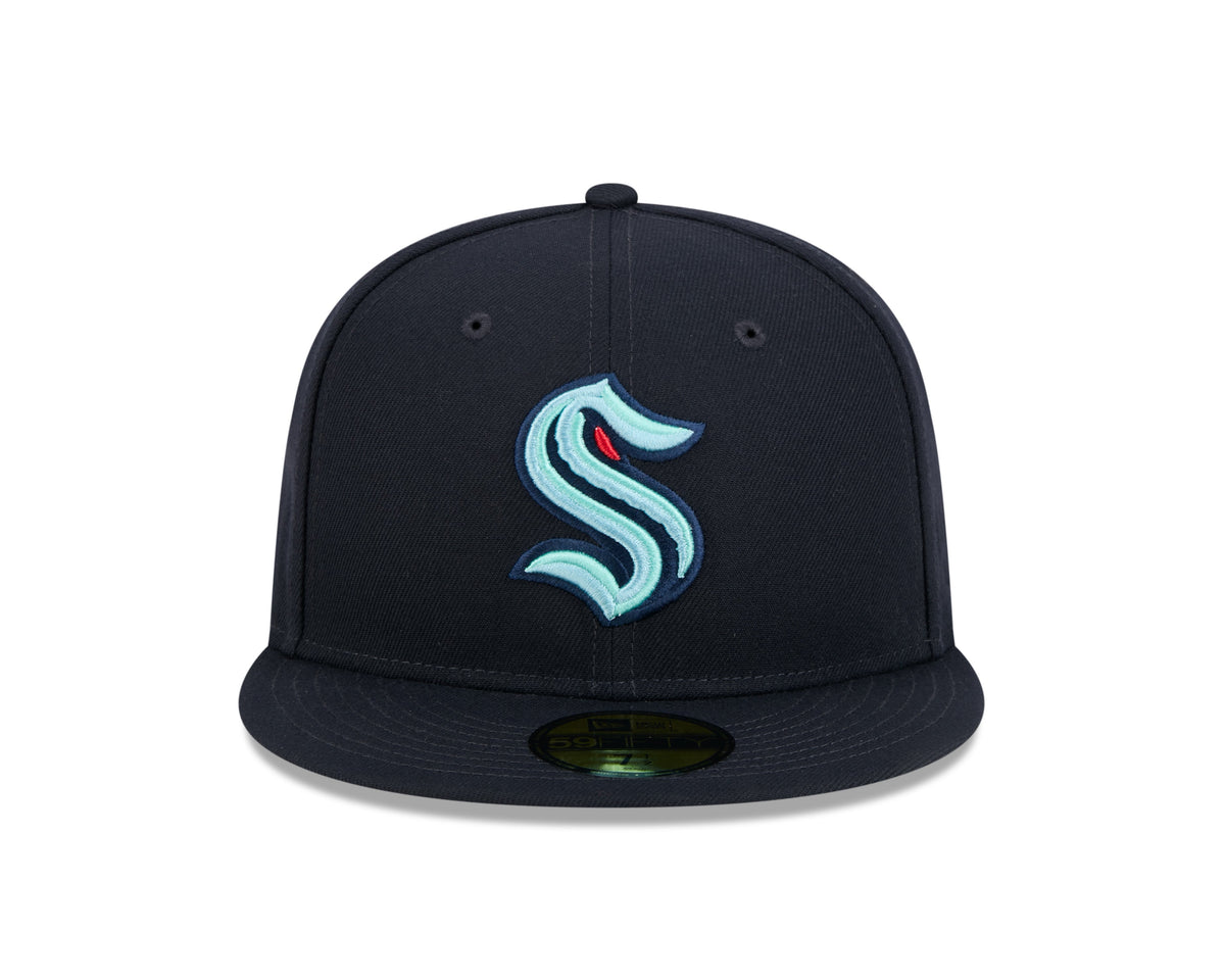 Seattle Kraken NHL New Era Men Blue 59Fifty Core Fitted Hat product image 4, provided for visual reference and product
