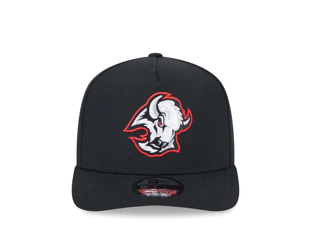 Buffalo Sabres NHL New Era Men Black 9Fifty A-Frame Snapback product image 5, provided for visual reference and product