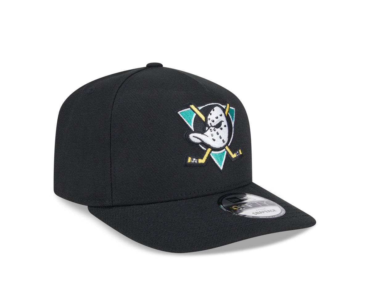 Anaheim Ducks NHL New Era Men Black 9Fifty A-Frame Snapback product image 5, provided for visual reference and product