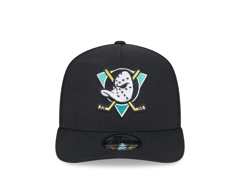 Anaheim Ducks NHL New Era Men Black 9Fifty A-Frame Snapback product image 6, provided for visual reference and product