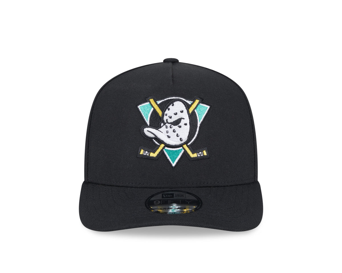 Anaheim Ducks NHL New Era Men Black 9Fifty A-Frame Snapback product image 6, provided for visual reference and product