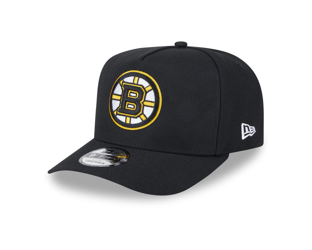 Boston Bruins NHL New Era Men Black 9FIfty A-Frame Snapback product image 1, provided for visual reference and product
