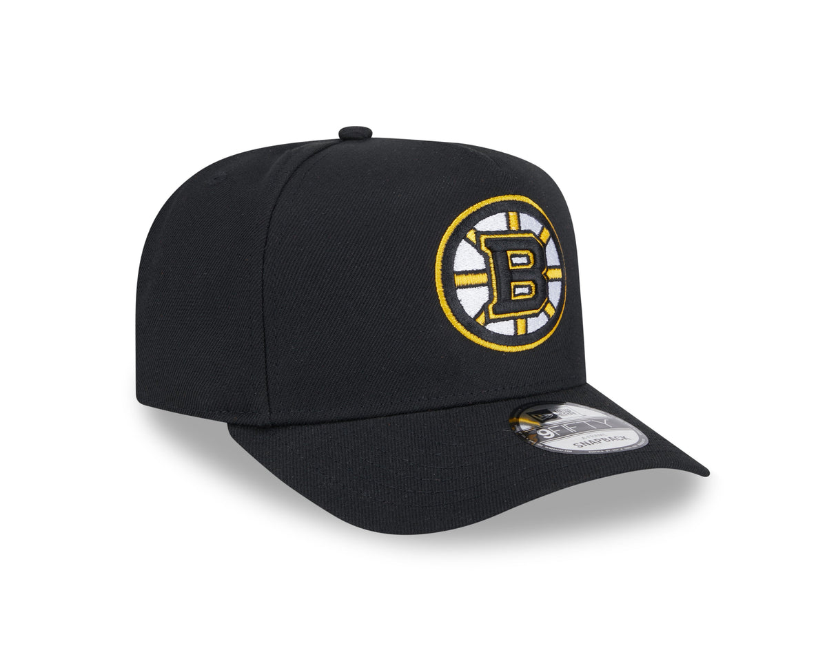Boston Bruins NHL New Era Men Black 9FIfty A-Frame Snapback product image 6, provided for visual reference and product