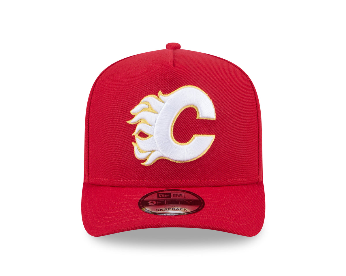Calgary Flames NHL New Era Men Red 9FIfty A-Frame Snapback product image 5, provided for visual reference and product detail