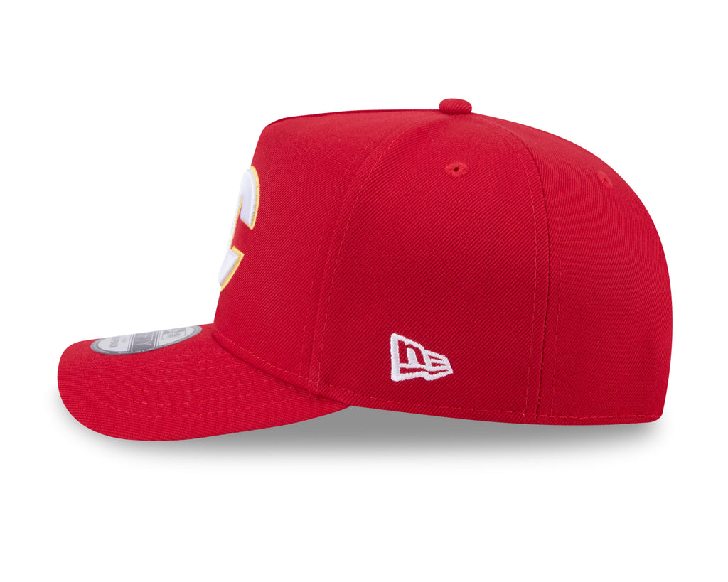 Calgary Flames NHL New Era Men Red 9FIfty A-Frame Snapback product image 3, provided for visual reference and product detail