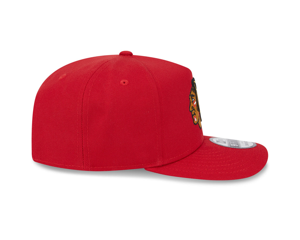 Chicago Blackhawks NHL New Era Men Red 9FIfty A-Frame Snapback product image 6, provided for visual reference and product