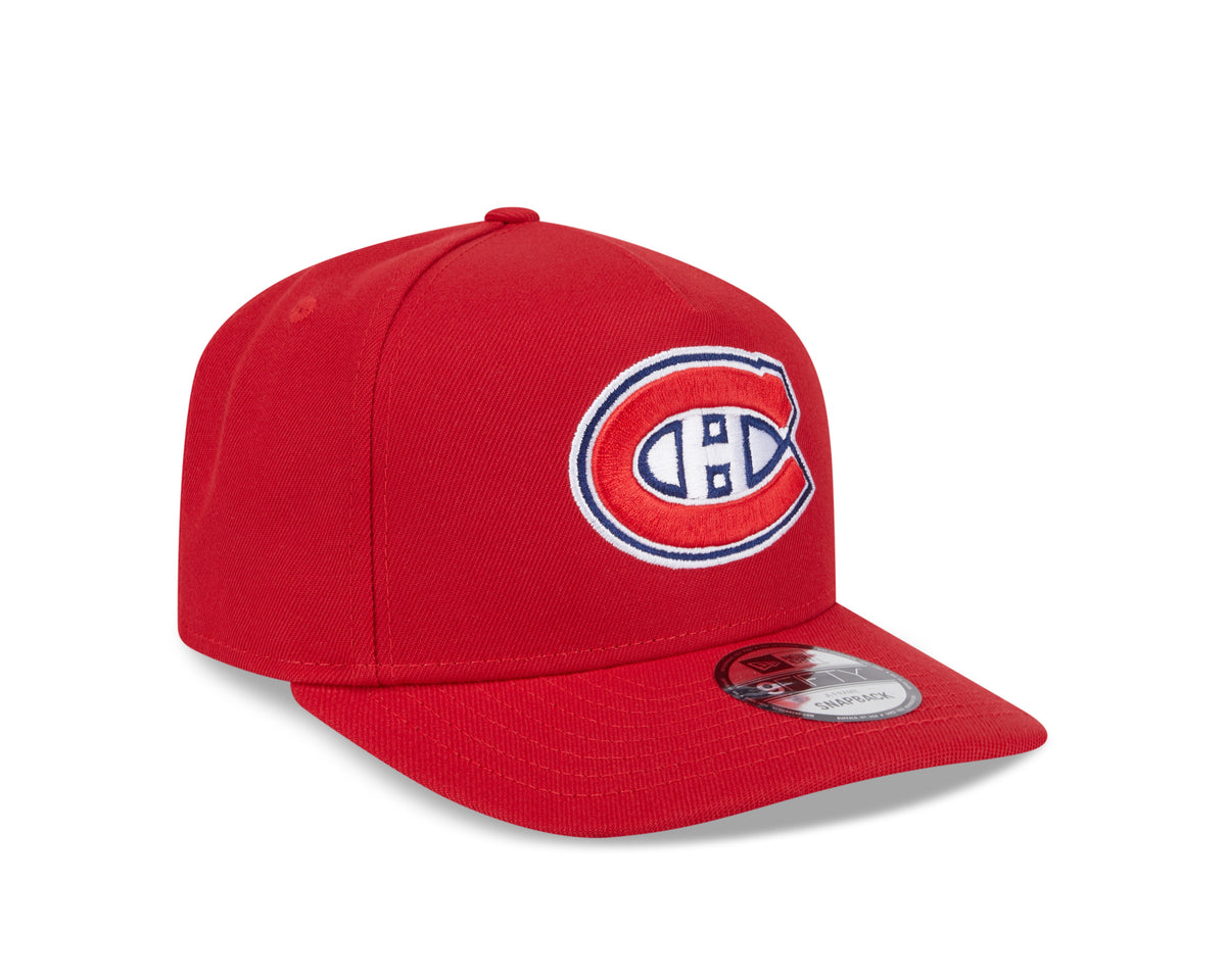 Montreal Canadiens NHL New Era Men Red 9Fifty A-Frame Snapback product image 4, provided for visual reference and product