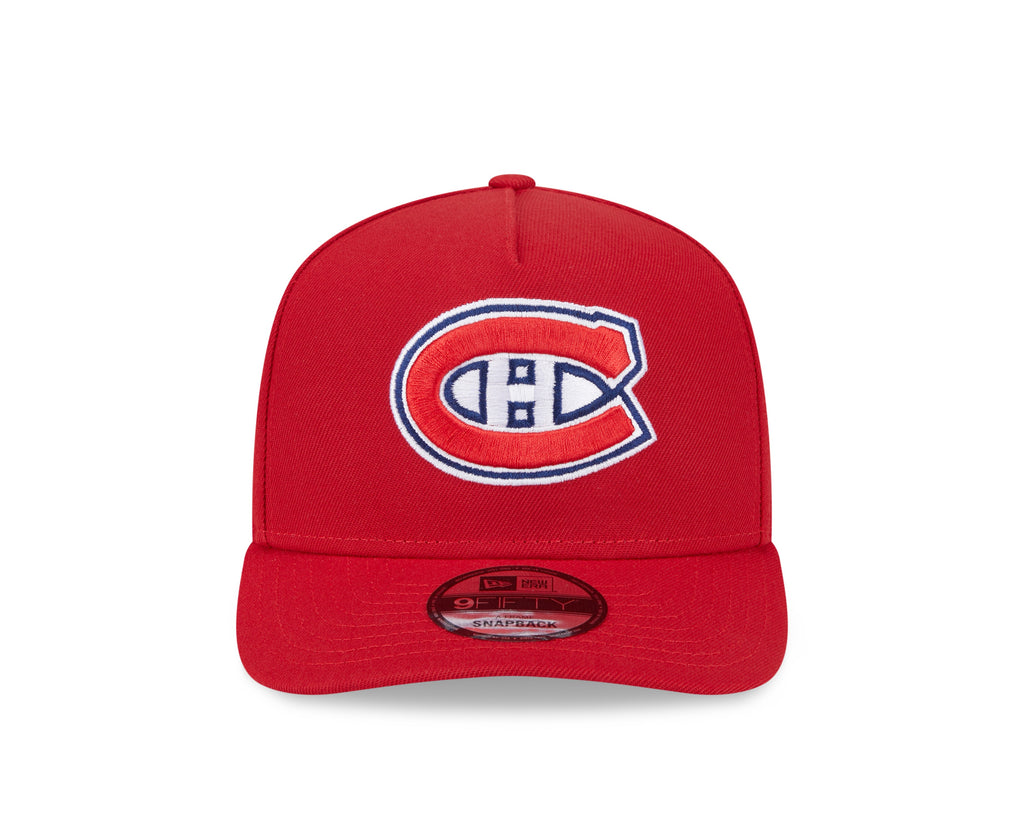 Montreal Canadiens NHL New Era Men Red 9Fifty A-Frame Snapback product image 3, provided for visual reference and product