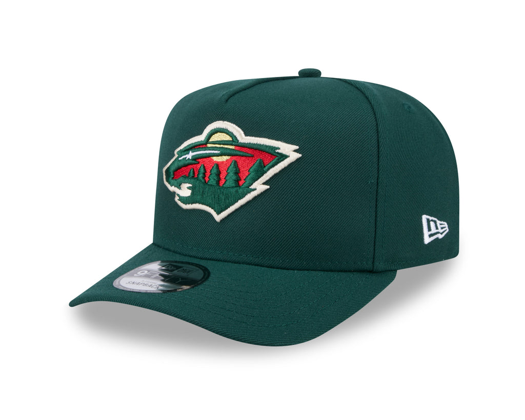 Minnesota Wild NHL New Era Men Green 9FIfty A-Frame Snapback product image 1, provided for visual reference and product