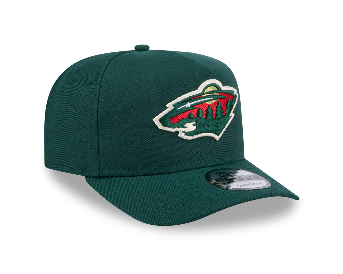Minnesota Wild NHL New Era Men Green 9FIfty A-Frame Snapback product image 4, provided for visual reference and product