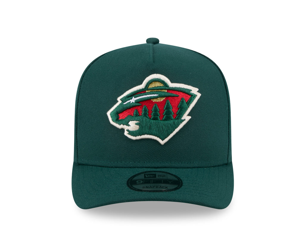 Minnesota Wild NHL New Era Men Green 9FIfty A-Frame Snapback product image 6, provided for visual reference and product