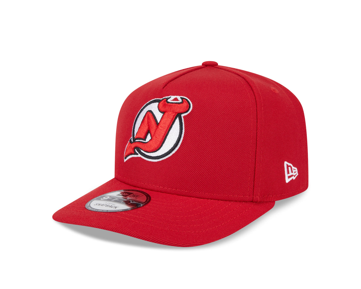 New Jersey Devils NHL New Era Men Red 9Fifty A-Frame Snapback product image 1, provided for visual reference and product