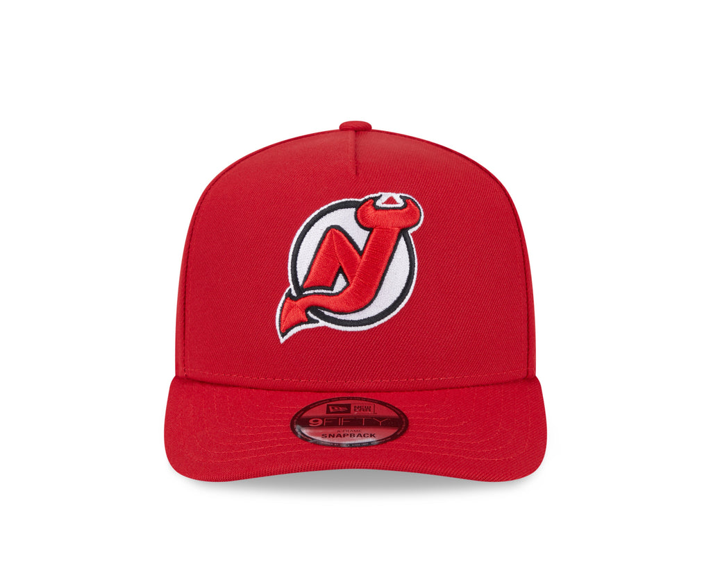 New Jersey Devils NHL New Era Men Red 9Fifty A-Frame Snapback product image 6, provided for visual reference and product