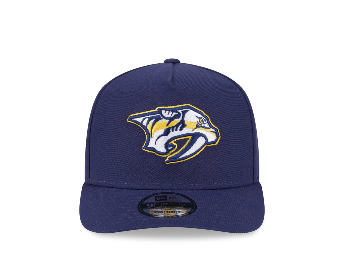 Nashville Predators NHL New Era Men Navy 9Fifty A-Frame Snapback product image 4, provided for visual reference and product