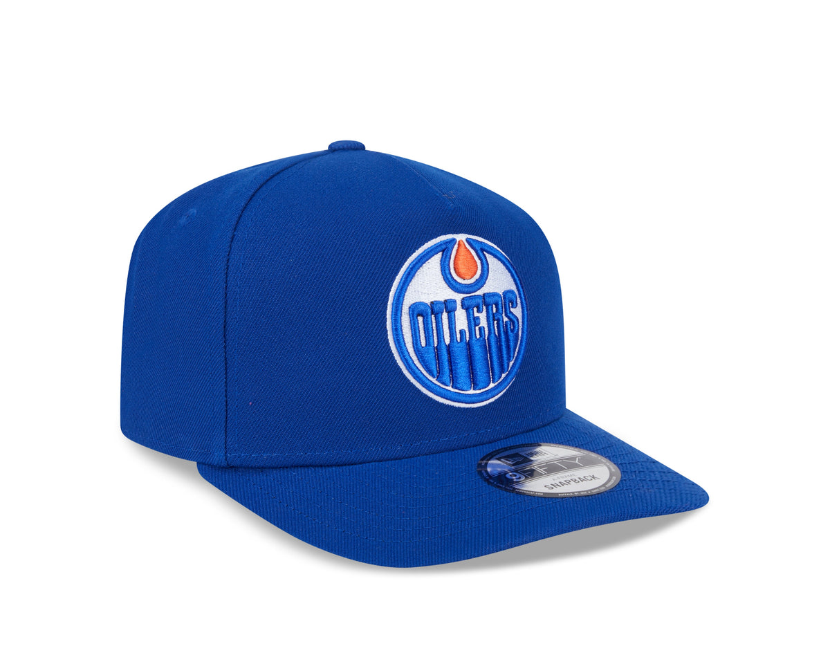 Edmonton Oilers NHL New Era Men Royal 9FIfty A-Frame Snapback Hat product image 3, provided for visual reference and product